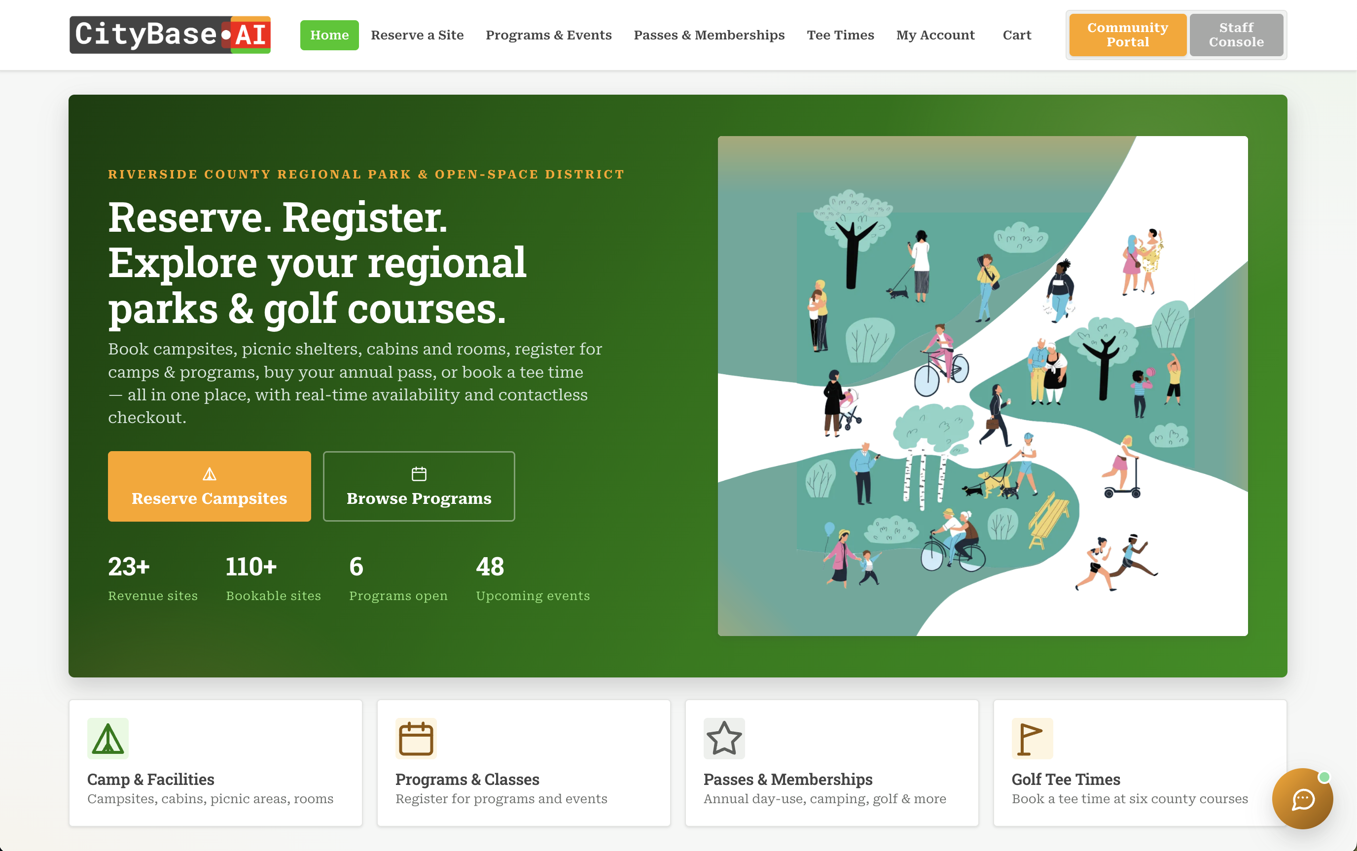 CityBase community portal and staff console
