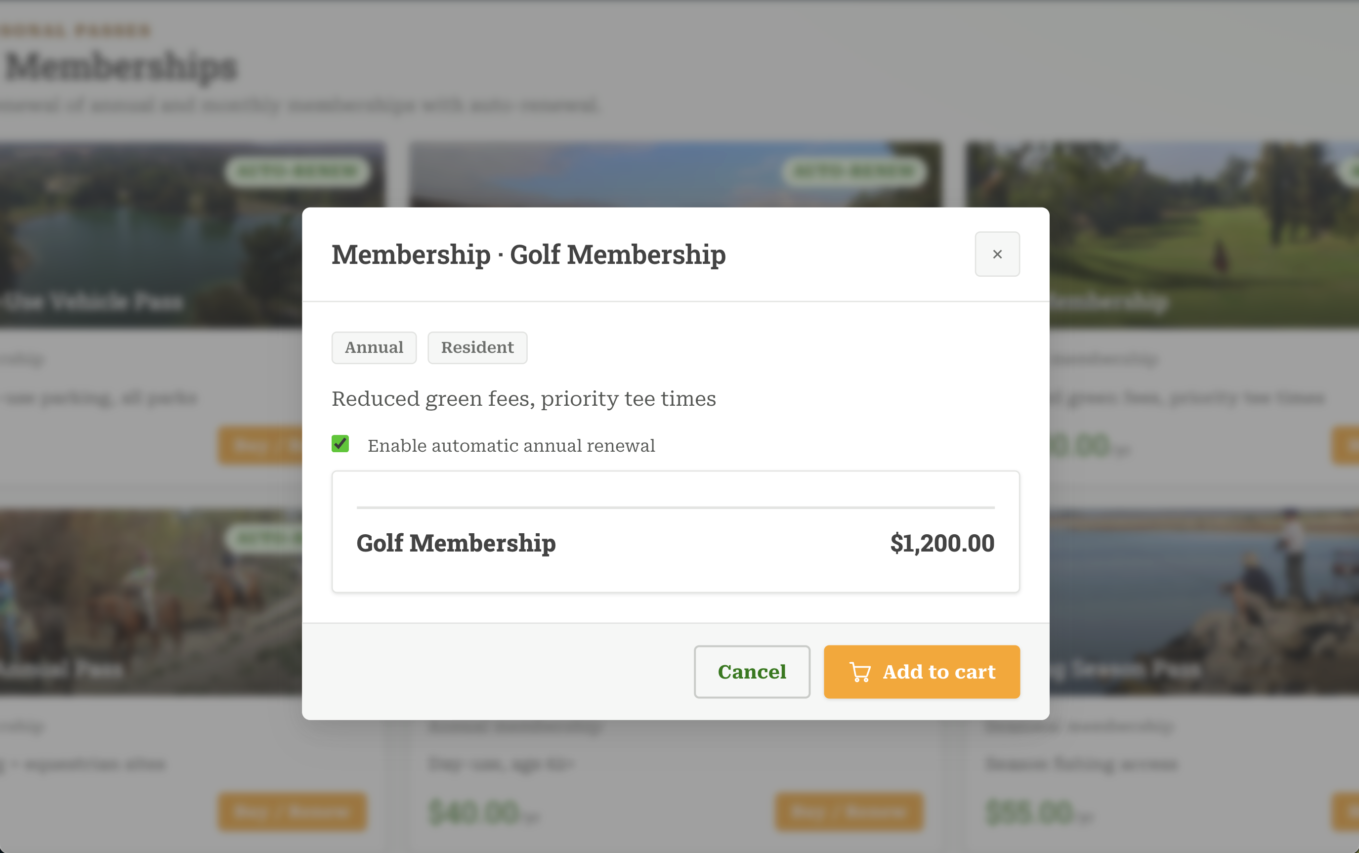 Passes and memberships in CityBase