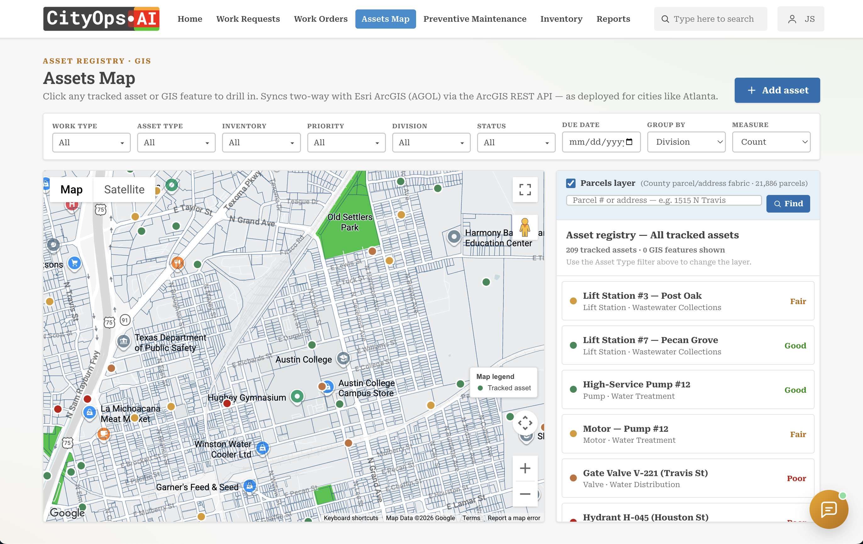 Parcel and address fabric in CityOps