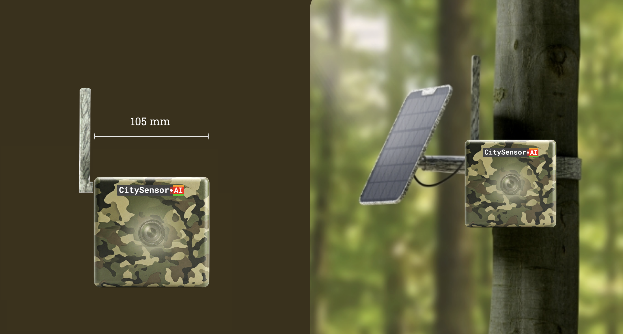 Ruggedized weatherproof CitySensor mounted on a pole